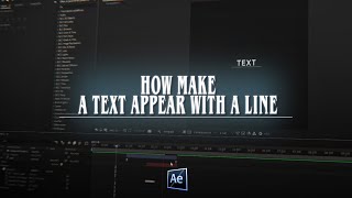 How to make a text appear with a line ; After Effect