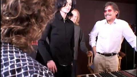 Michael Jackson  (RARE) with  Geraldo Rivera in recording Studio 2005