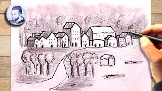 Comment dessiner un village facile Resimi