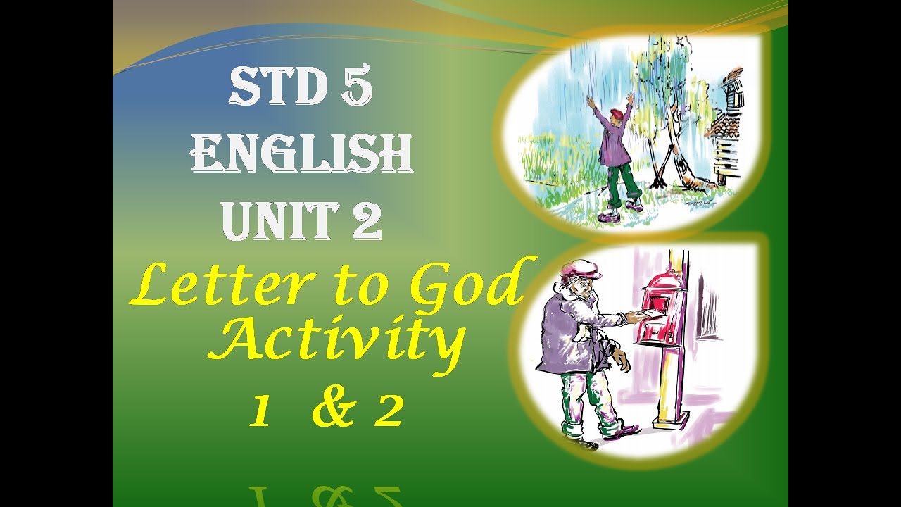 Std 5 English Unit 2 Letter to God Activity 1& 2 Adjectives Kerala