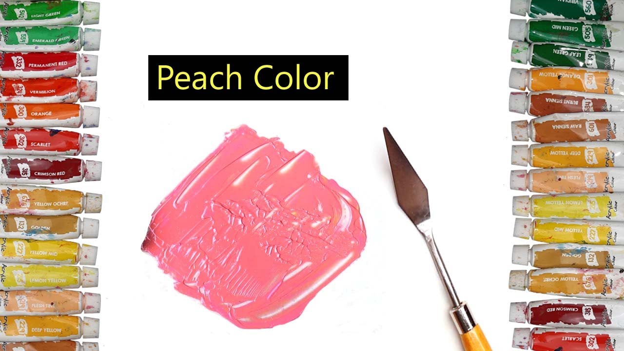How To Make Peach Color - Mixing Acrylic Colors - YouTube