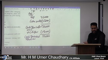 CAF 1 Sir Umer Lecture 70 a3 Topic: "Discussion on Cash flow Mcq