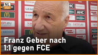 Erfurt Sportchef Franz Gerber nach 1:1 gegen Energie Cottbus