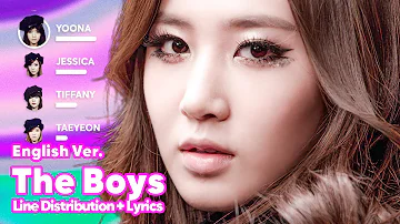 Girls' Generation - The Boys (English Version) (Line Distribution + Lyrics) PATREON REQUESTED