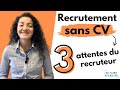 Recrutement sans cv  comment on fait 