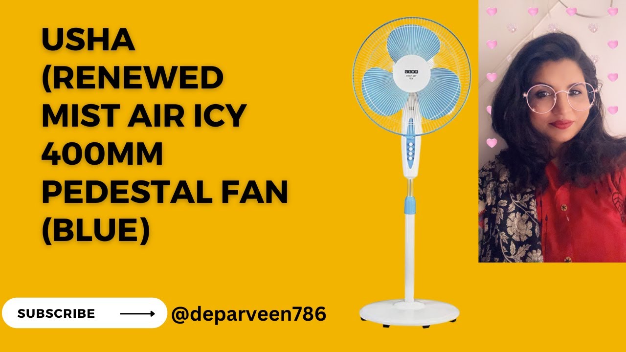 USHA mist air icy 400mm pedestal fan blue Honest Review| Must know before buying Pedestal Fan🤩🥳