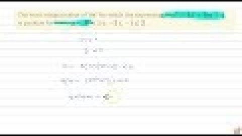 JEE MAINS 2018 The least integral value of `