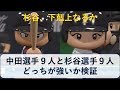 中田翔９人と杉谷９人はどっちが強いか検証【パワプロ2017】