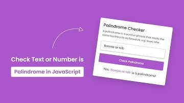 Build A Palindrome Checker in HTML CSS & JavaScript | Palindrome Checker in JavaScript