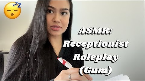 ASMR: Receptionist Roleplay (Gum Chewing) | Typing | Writing | Keyboard Sounds |