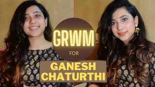 QUICK & EASY FESTIVE MAKEUP TUTORIAL FOR BEGINNERS // GET READY WITH ME FOR GANESH CHATURTHI