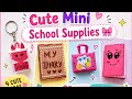 Cute mini school supplies 🎀 DIY diary, mini bag & notebook ideas you’ll love ✨💕