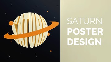 Easy planet poster design + envelope distort & blend tool tutorial