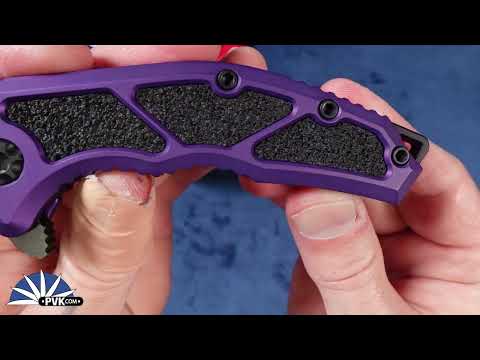 Heretic Knives Medusa, Manual DLC Recurve, Purple Chassis W/Tactical HW