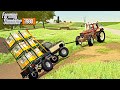 OVERLOADED TRUCK FLIPPED IN DITCH! (FARMER COMES TO THE RESCUE) | FARMING SIMULATOR 1980'S