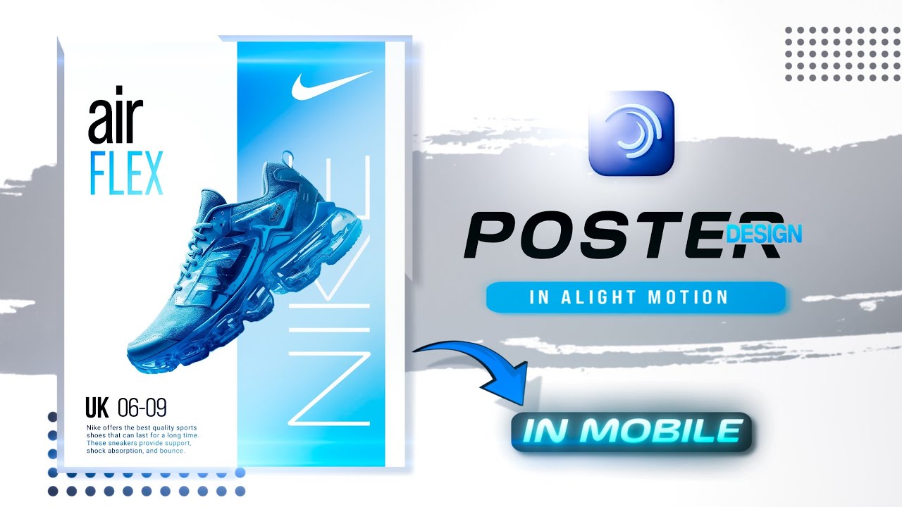 How to Create Nike Air Flex Shoes Poster Design in Mobile 📱 | Photoshop Style 🎨