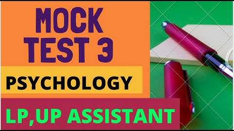 LP UP MOCKTEST-3 PSYCHOLOGY ||LP UP assistant coaching class || CTET ||KTET ||BOOKS TRICKS