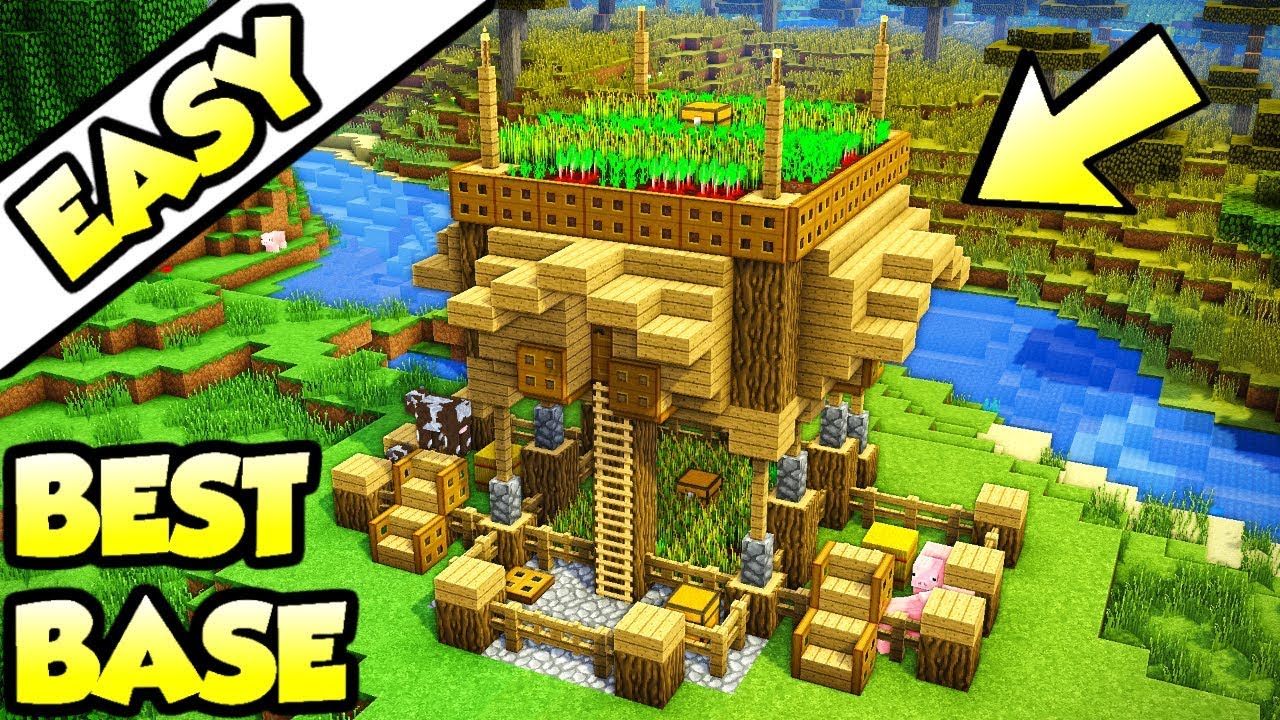 Minecraft All You Need Easy Survival Base Tutorial How To Build Youtube