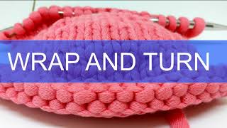 WRAP AND TURN SHORT ROWS WITH PICKING UP WRAPS
