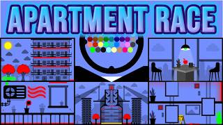 35 Marble Race EP. 49 : Apartment Race (Algodoo) | RED HUY
