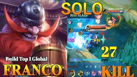 27 Kills + MANIAC!! Franco New Broken Build is Finally Here!! - Build Top 1 Global Franco ~ MLBB