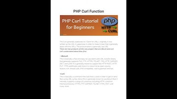 PHP CURL Function