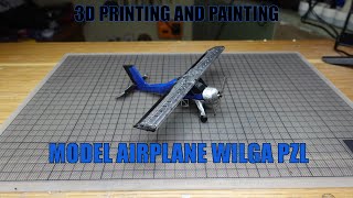 3D Printing and Painting Model Airplane Wilga Pzl