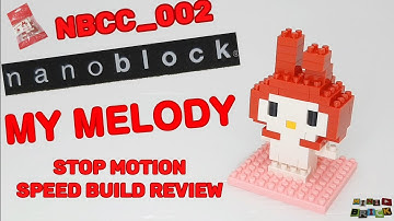 nanoblock NBCC_002 | mini MY MELODY model | Stop motion speed build review