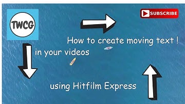 An easy method to create a moving or sliding text effect within your video clip, in Hitfilm Express