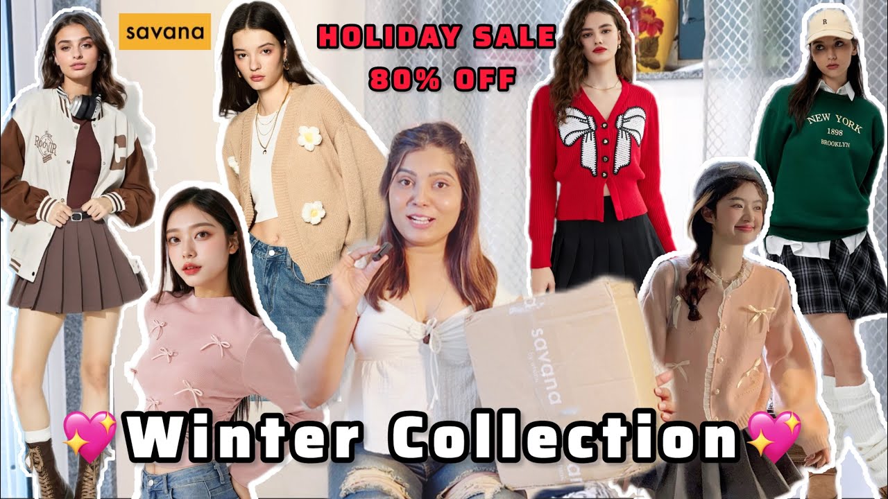 💖Cute winter sweaters✨SAVANA knit cardigan haul 