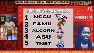 🚨Week 11: Top 5 HBCU FCS🏈 Ranking🚨
