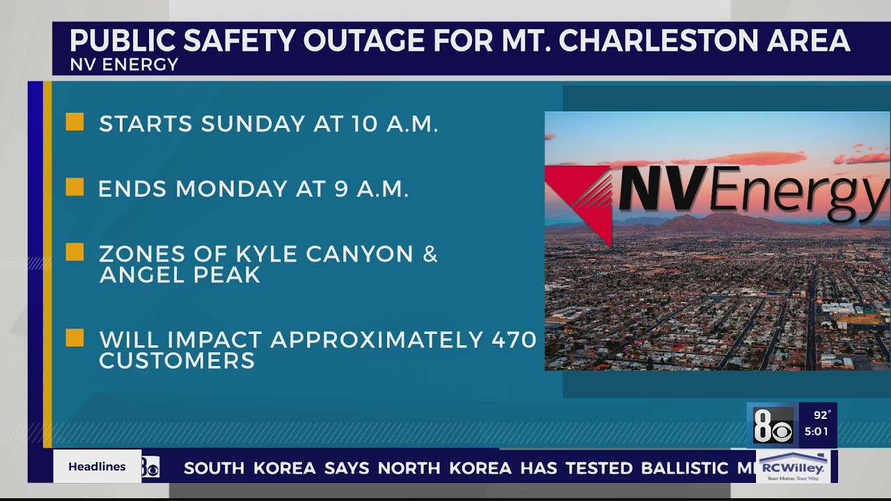 NV Energy issues power outage in Mt. Charleston - YouTube