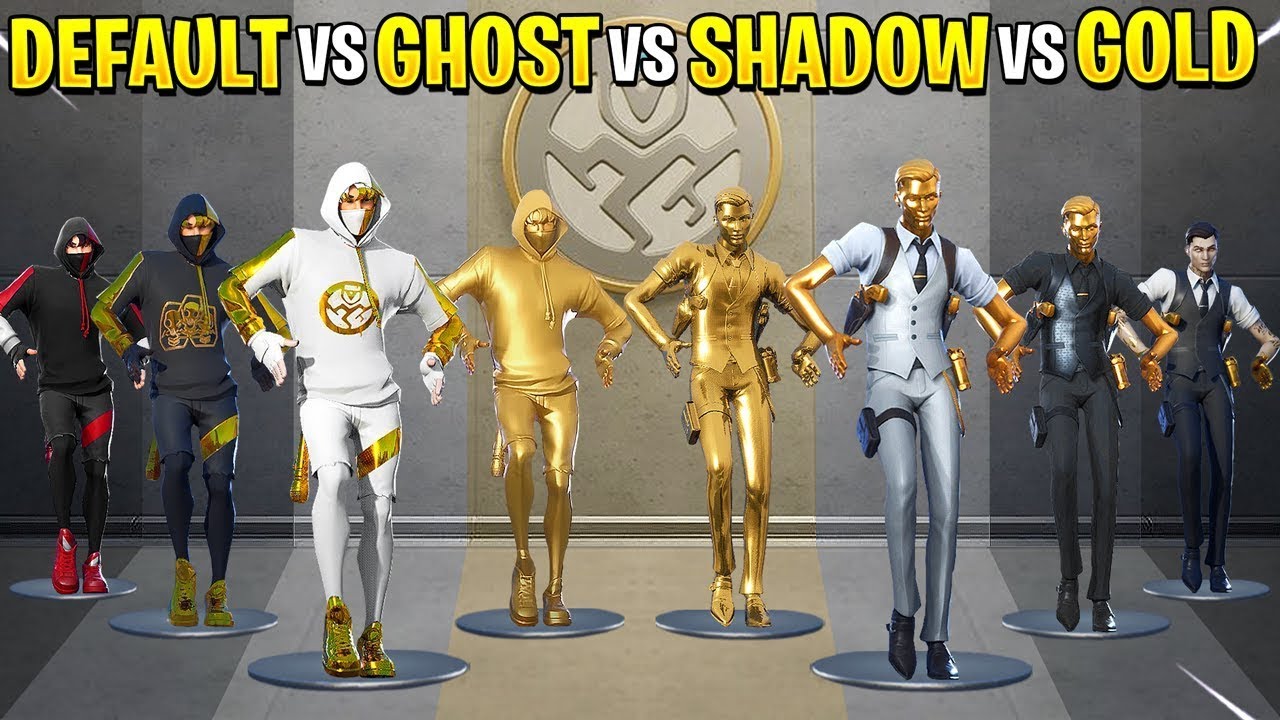 Fortnite Dance Battle: Default vs Ghost vs Shadow vs Gold $FunGame