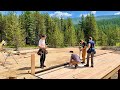 Log Home Decks &amp; Subfloor Completion // Trip Home - Montana to Alaska ￼