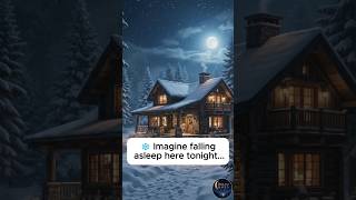 ❄️ Snowy Cabin 🌙 Peaceful Winter Night for Deep Sleep #shorts #deepsleep