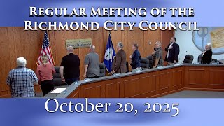 Regular Meeting of the Richmond City Council on October 20, 2025