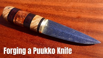 Knife Making - forging a Puukko style knife / 핀란드 푸코 나이프 만들기
