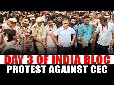 CEC-SIR Row: INDIA Bloc MPs Continue Day 3 Protest against Gyanesh kumar with Rajghat Visit