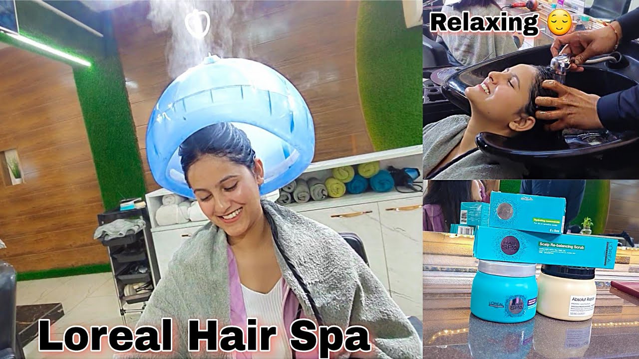ĽORÈAL HAIR SPA Step By Step Winter Hair Spa VLOG Moonanegi YouTube