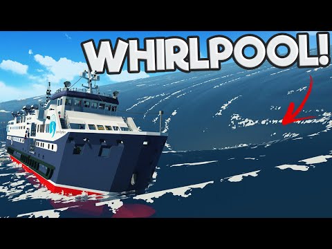 Cruise Ship Sinks in the NEW Whirlpool Natural Disaster in the Stormworks Update!