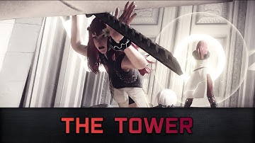 9S Hacks Into the Tower — NieR: Automata PC Gameplay [4K 60FPS]