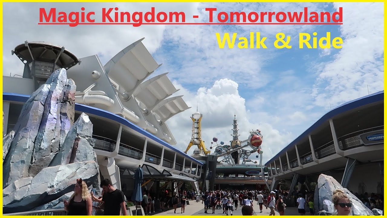 Magic Kingdom - Tomorrowland Walkthrough and People Mover Ride - 4k