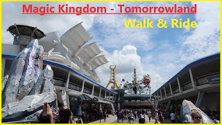 Magic Kingdom - Tomorrowland Walkthrough And People Mover Ride - 4K