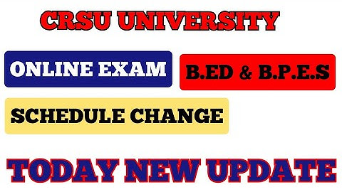 crsu university online exam date sheet change #crus #crsuupdate #crsuonline
