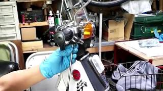 行灯カブ スロットル交換