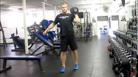 Staggered Stance Single Arm DB Push Press