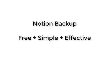 Easy Notion Backups