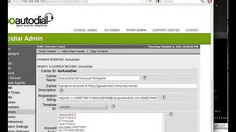 Goautodial Open Source Web Based Predictive Dialer   Carrier Sample Configuration   Goautodial Open Source Predictive Dialer 2