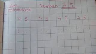 writing of Number 45📚(1)