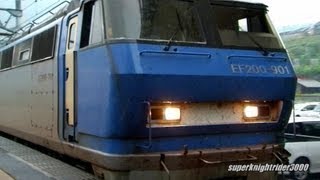 JR貨物 EF200-901号機(試作機)+後補機EF67 104号機 貨物列車5058レ 瀬野駅通過 2013.6